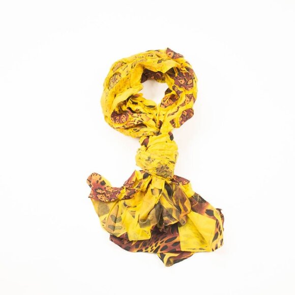 Yellow Bold Large Scarf Contemporary Accessory - Picture 2 of 5